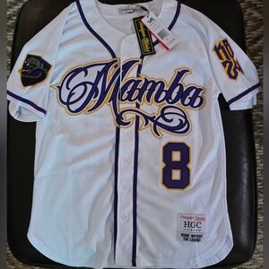 Kobe Bryant Mamba Button-Down Baseball Jersey Size Small